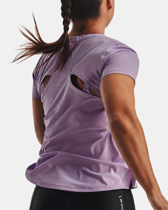 Women's UA Iso-Chill 200 Laser T-Shirt, Purple, pdpMainDesktop image number 0